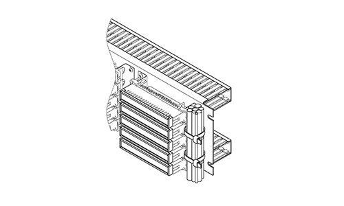 Пример укладки проводов с применением хомутов многоразовых из комплекта поставки